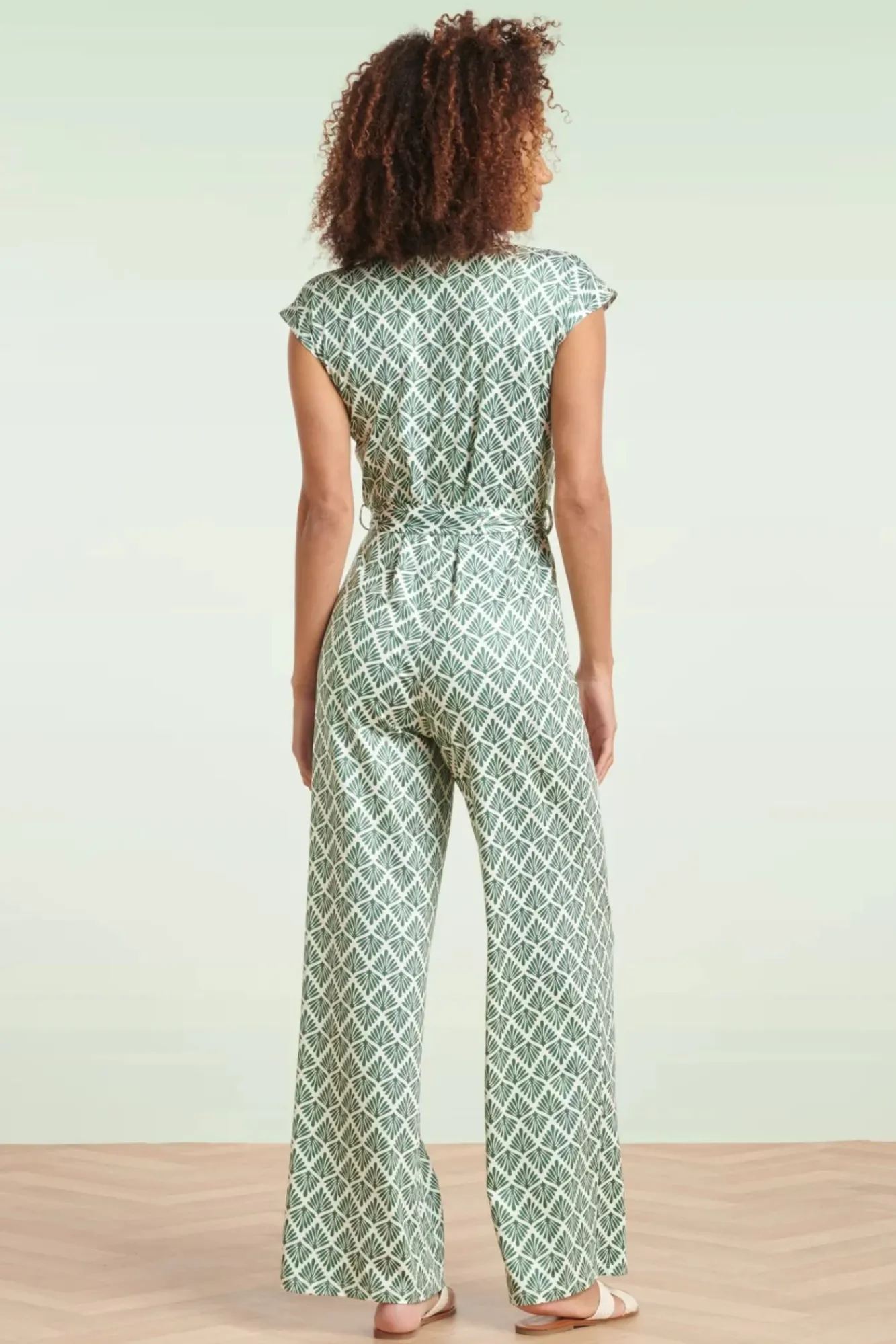Flash Sale Smashed Lemon Adeline Jumpsuit In Legergroen En Gebroken Wit