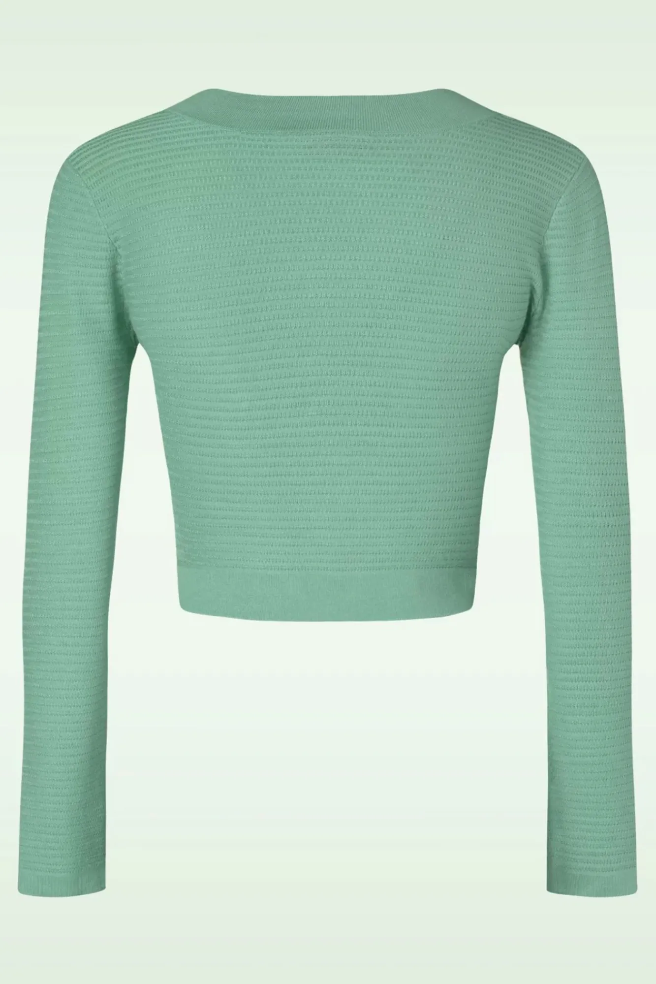 Clearance Vixen Ariane Getextureerd Gebreid Cropped Vest In Mintgroen