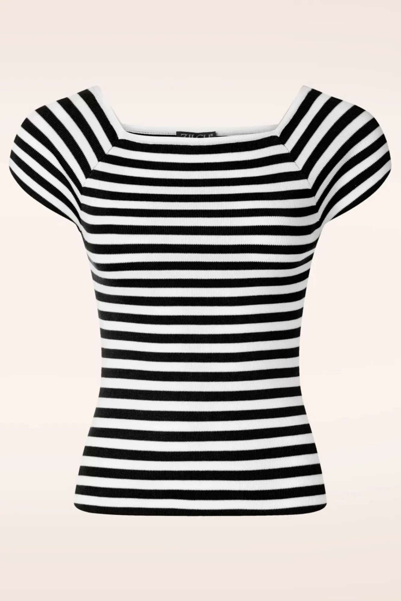 Hot Zilch Audrey Gestreepte Top In Zwart