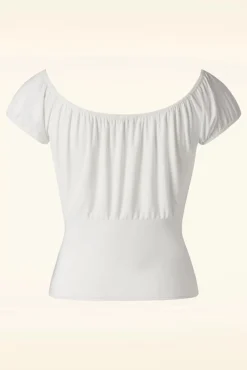 Store Vintage Chic for Topvintage Belinda Off-Shoulder Top In Wit