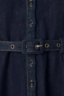 Hot Collectif Clothing Caterina Denim Swing Jurk In Blauw