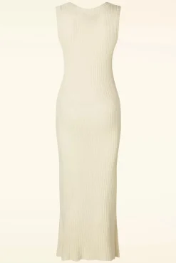 Shop Wild Pony Cleo Gebreide Jurk In Gebroken Wit