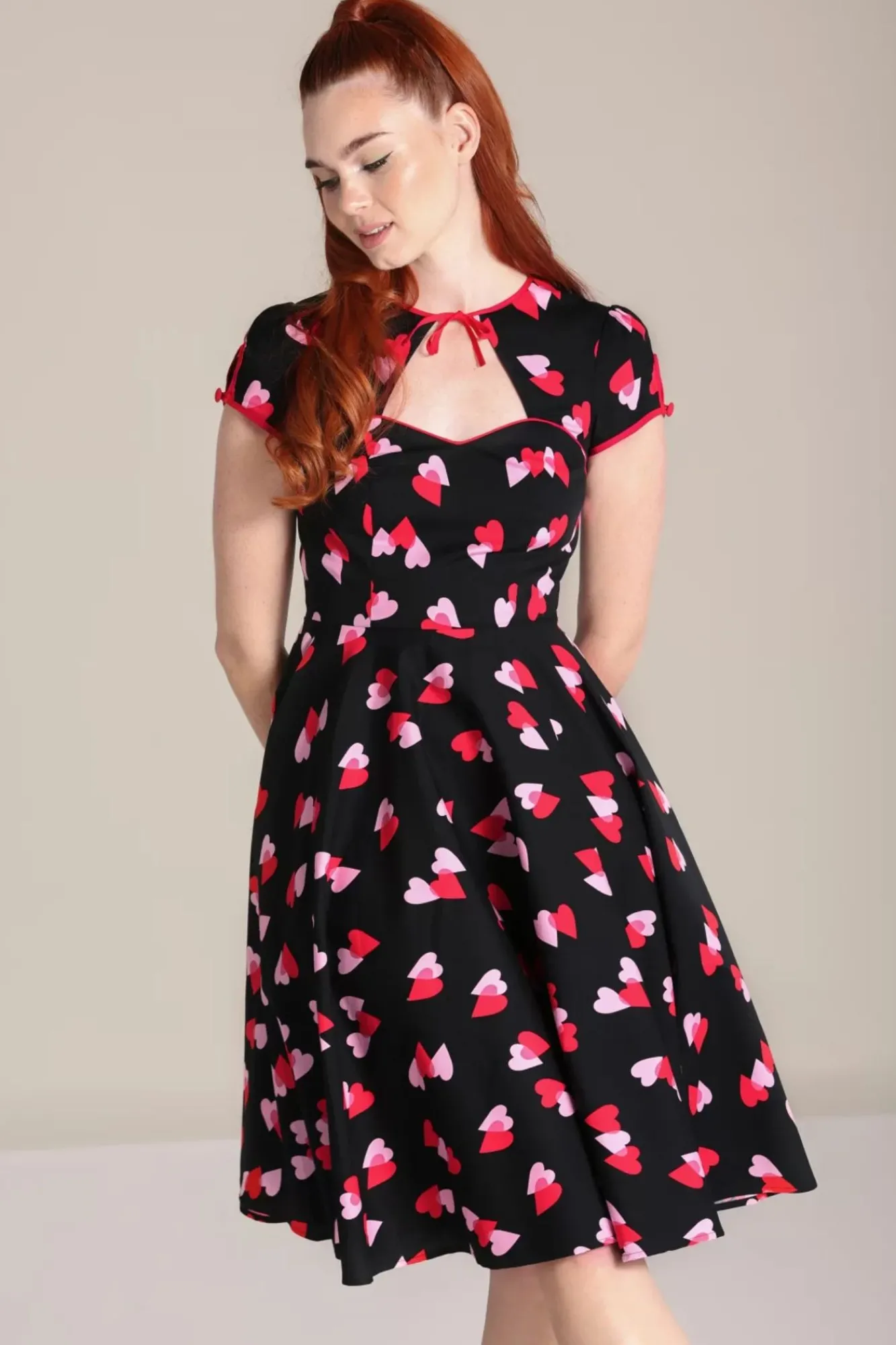 New Bunny Confetti Swing Jurk In Zwart