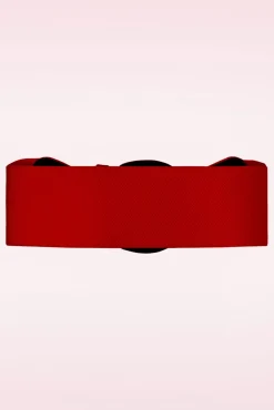Outlet Banned Retro Corinne Elastische Riem In Rood