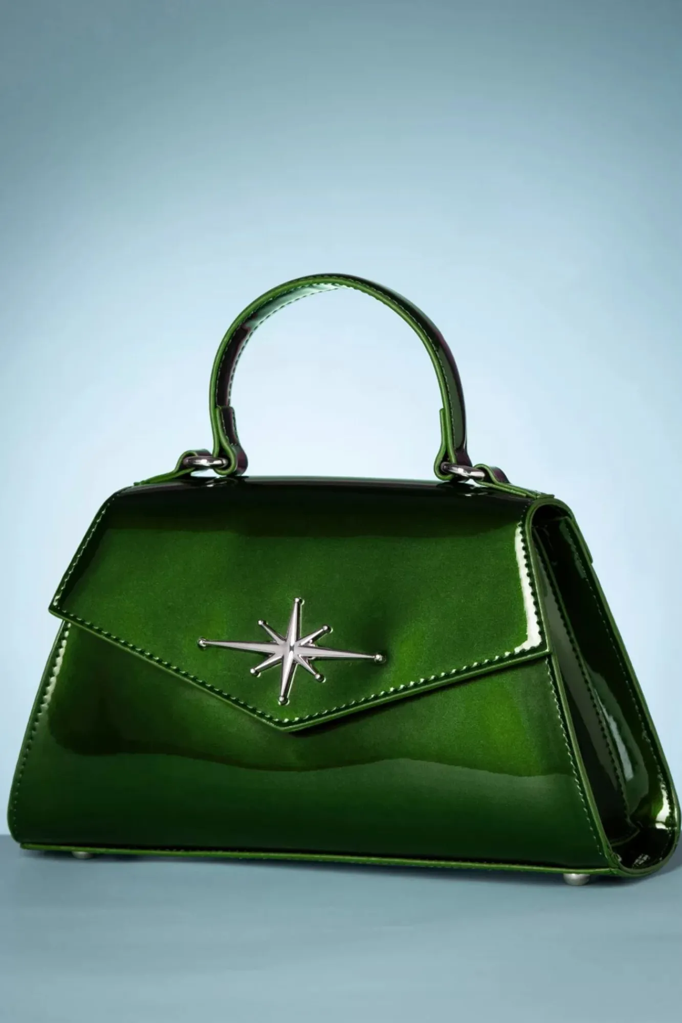 Sale Banned Retro Dance The Night Away Handtas In Metallic Groen