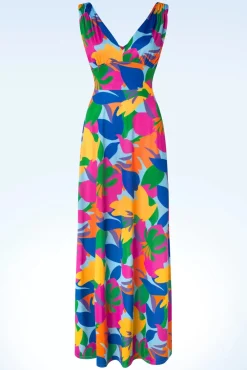 Fashion Vintage Chic for Topvintage Deveny Abstract Maxi Jurk In Multi