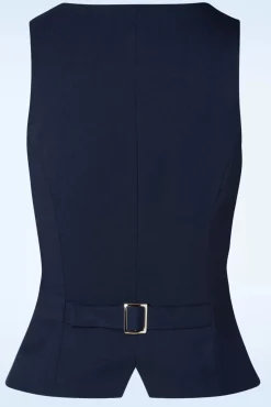 Clearance Glamour Bunny Business Babe Dianne Gilet In Marineblauw
