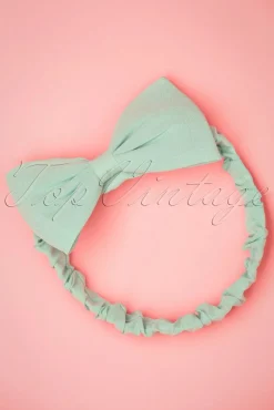 Shop Banned Retro Dionne Bow Hoofdband In Mint