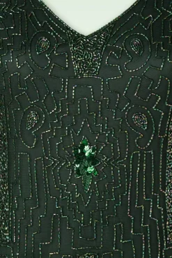 Cheap GatsbyLady Downton Abbey Flapper Jurk In Groen