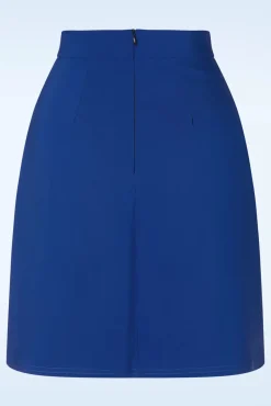 Cheap Vintage Chic for Topvintage Edith A-Lijn Rok In Koningsblauw