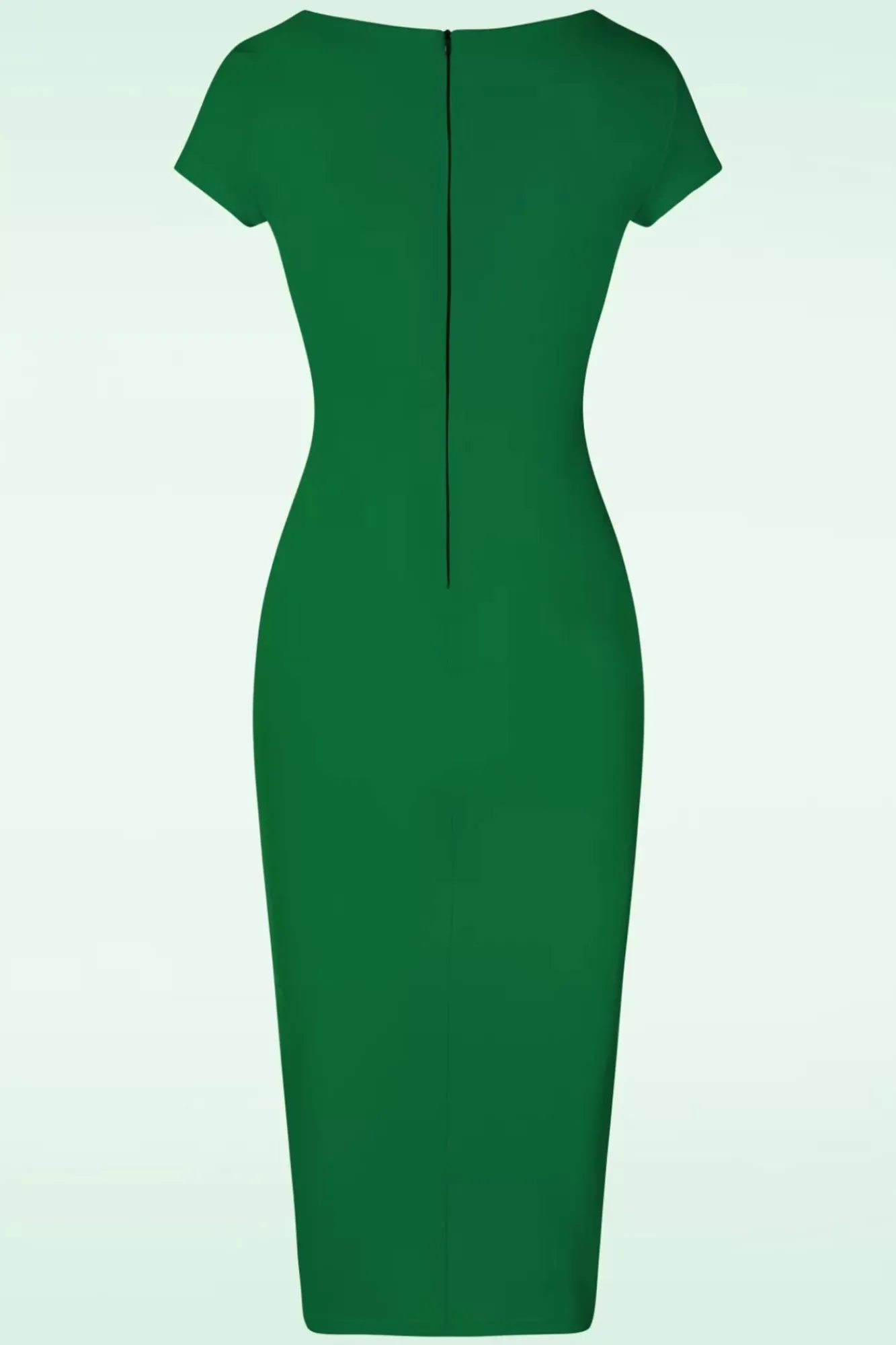 New Vintage Chic for Topvintage Effen Jurk In Smaragdgroen