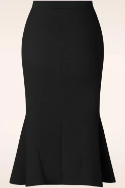 Best Sale Vintage Chic for Topvintage Ellie Crepe Pencil Rok In Zwart
