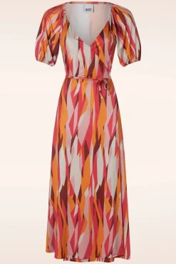 Flash Sale WNT Collection Emma Midi Wikkel Jurk In Multi