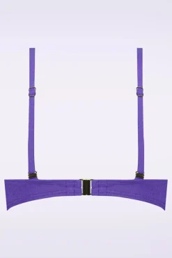 Hot Cyell Evening Glam Padded Bikini Top In Paars