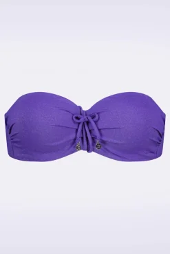 Hot Cyell Evening Glam Padded Bikini Top In Paars