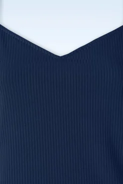 Clearance Banned Retro Fara Top In Marineblauw