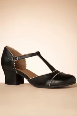 Best Miz Mooz Fernie T-Strap Pumps In Zwart En Creme