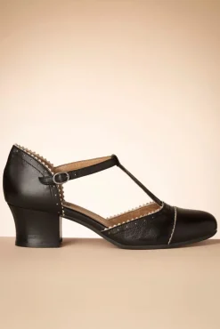 Best Miz Mooz Fernie T-Strap Pumps In Zwart En Creme