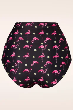 Best Sale Belsira Flamingo High Waist Bikinibroekje In Zwart En Roze