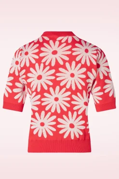 Outlet Compania Fantastica Freya Flower Jumper In Rood