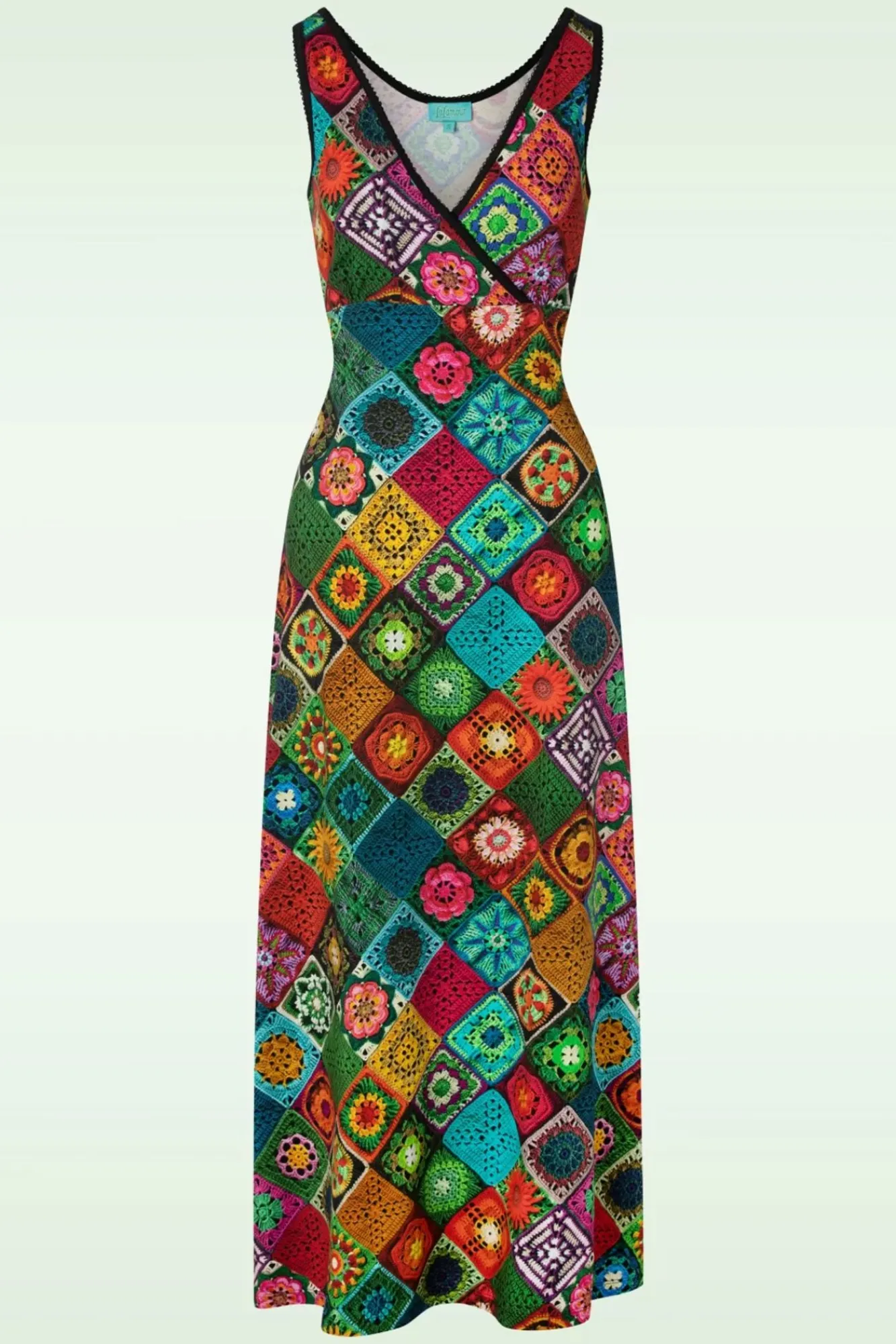 Shop LaLamour Gia Granny Maxi Jurk In Multi
