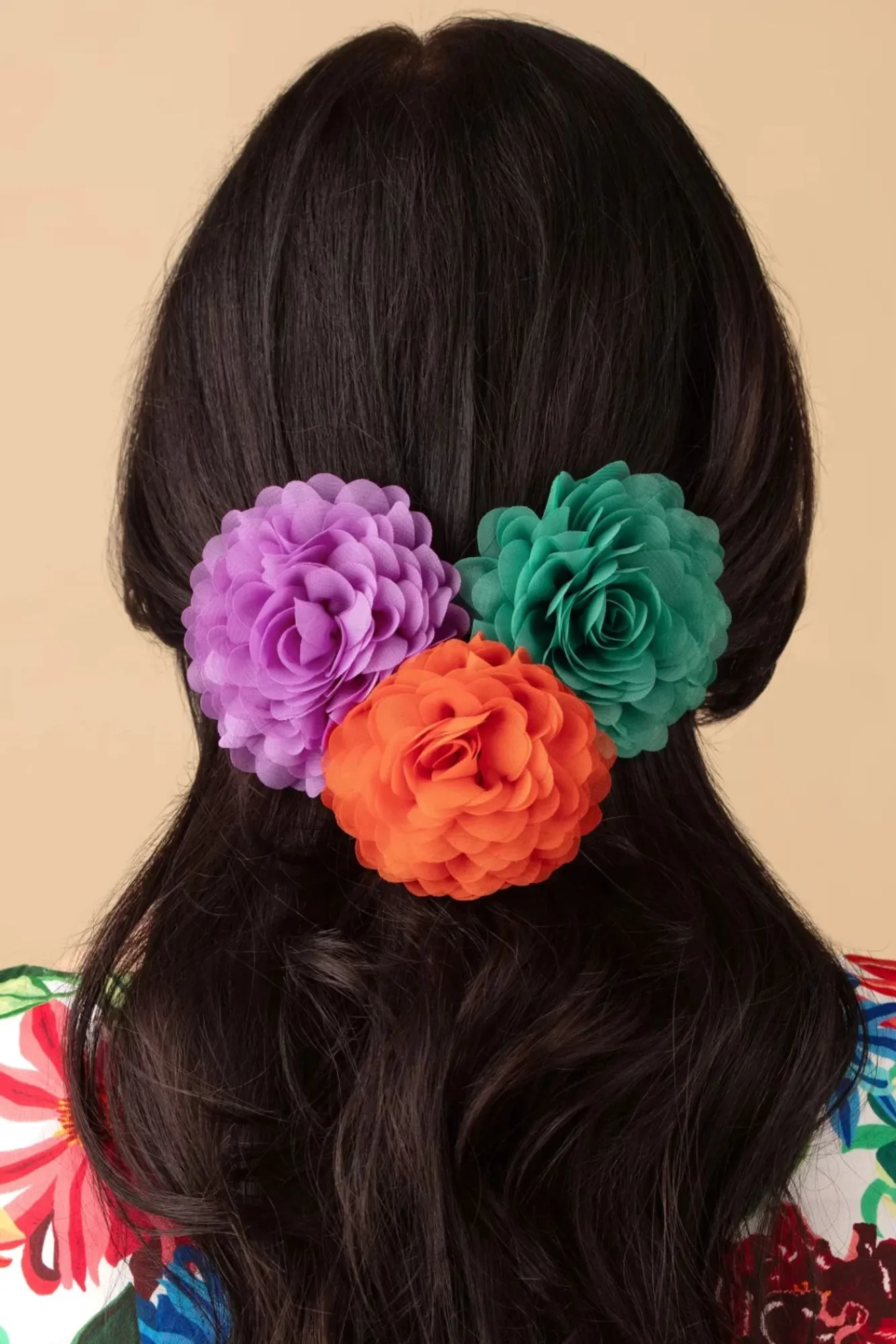 Store Urban Hippies Haarbloemenset In Wortel, Violet Tule En Waterval