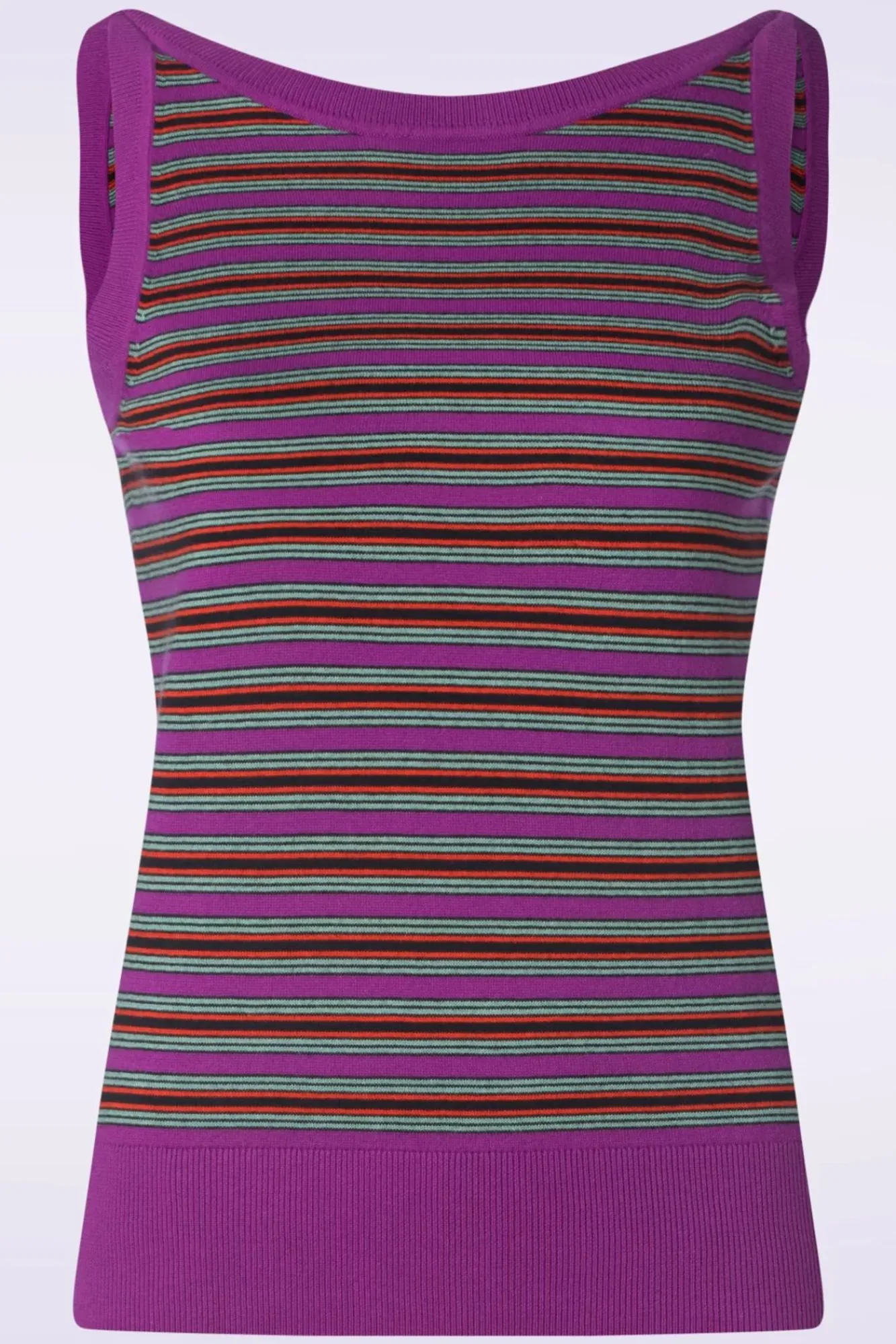 Store King Louie Hazel Bee Stripe Top In Sparkling Paars