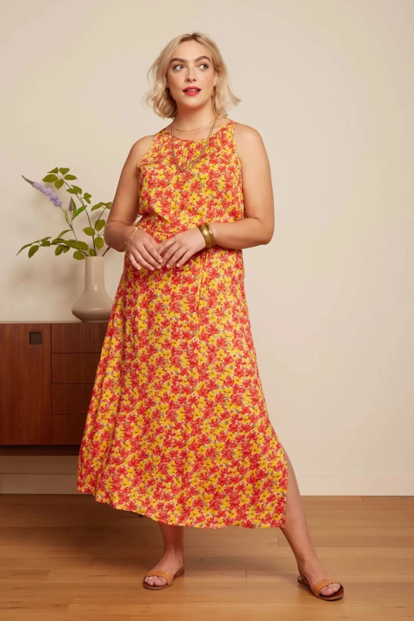 Outlet King Louie Hazel Doree Jurk In Fiesta Rood