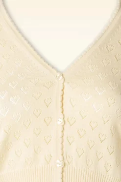 Cheap King Louie Heart Ajour Vest In Creme