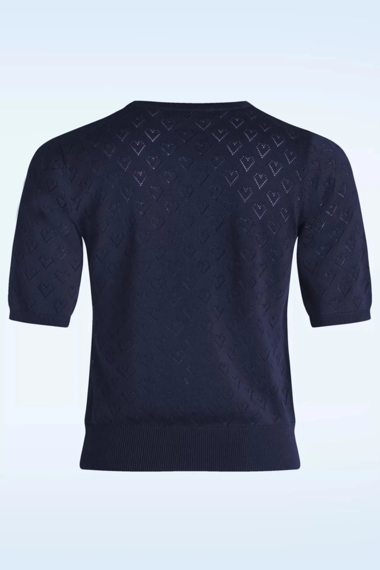 Discount Banned Retro Heart Blooms Cardigan In Marineblauw