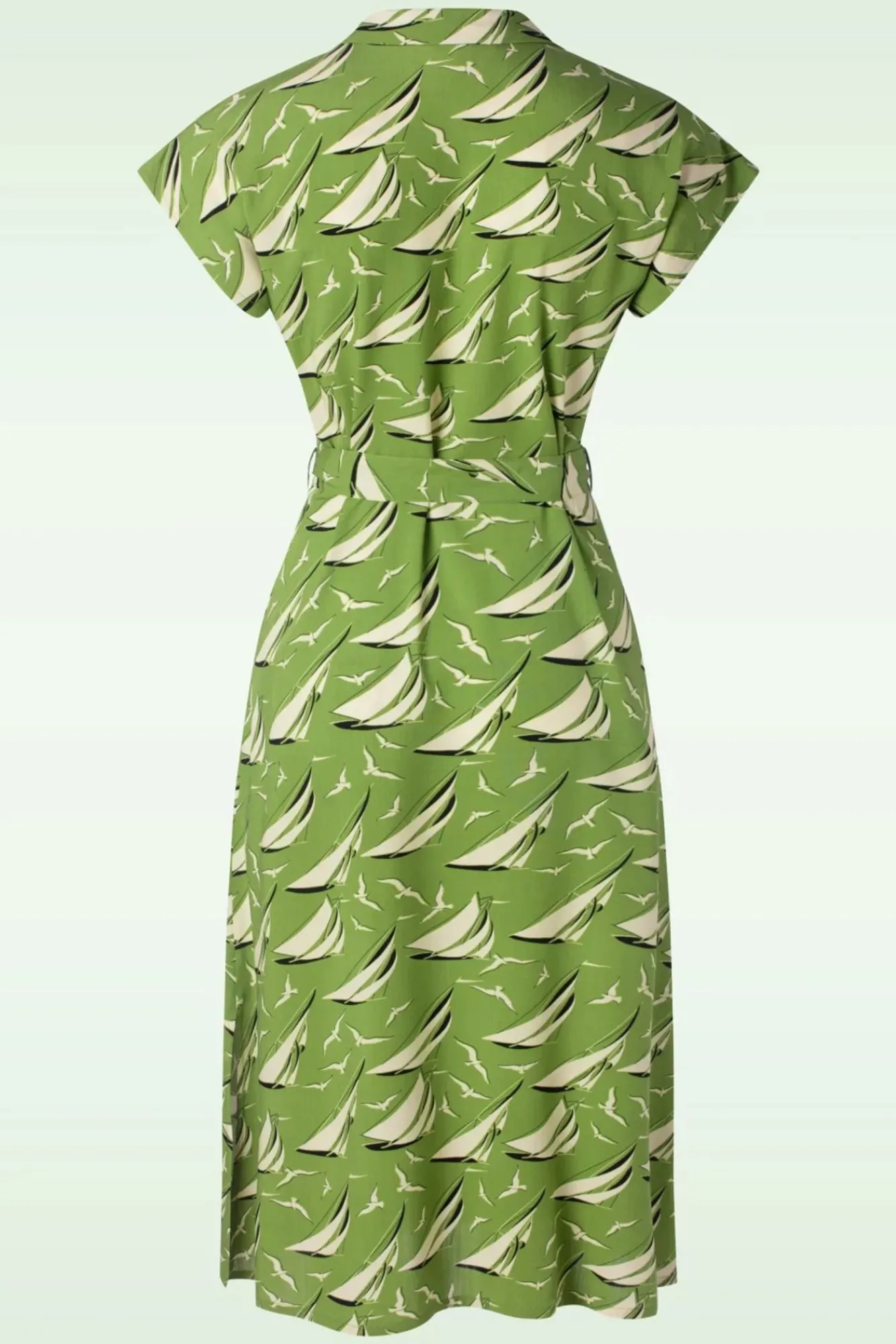 Best Sale King Louie Irene Bateau Midi Jurk In Woodbine Groen
