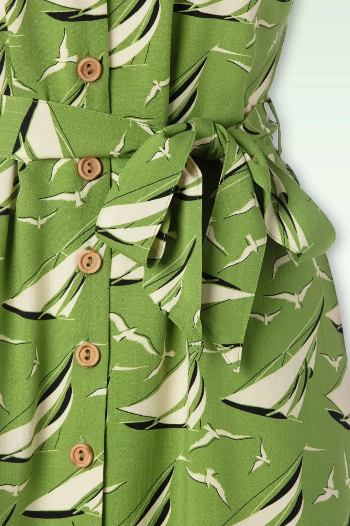Best Sale King Louie Irene Bateau Midi Jurk In Woodbine Groen