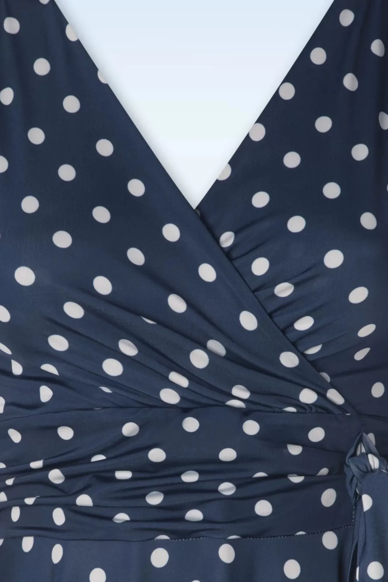 Cheap Vintage Chic for Topvintage Irene Polkadot Cross Over Swing Jurk In Marineblauw