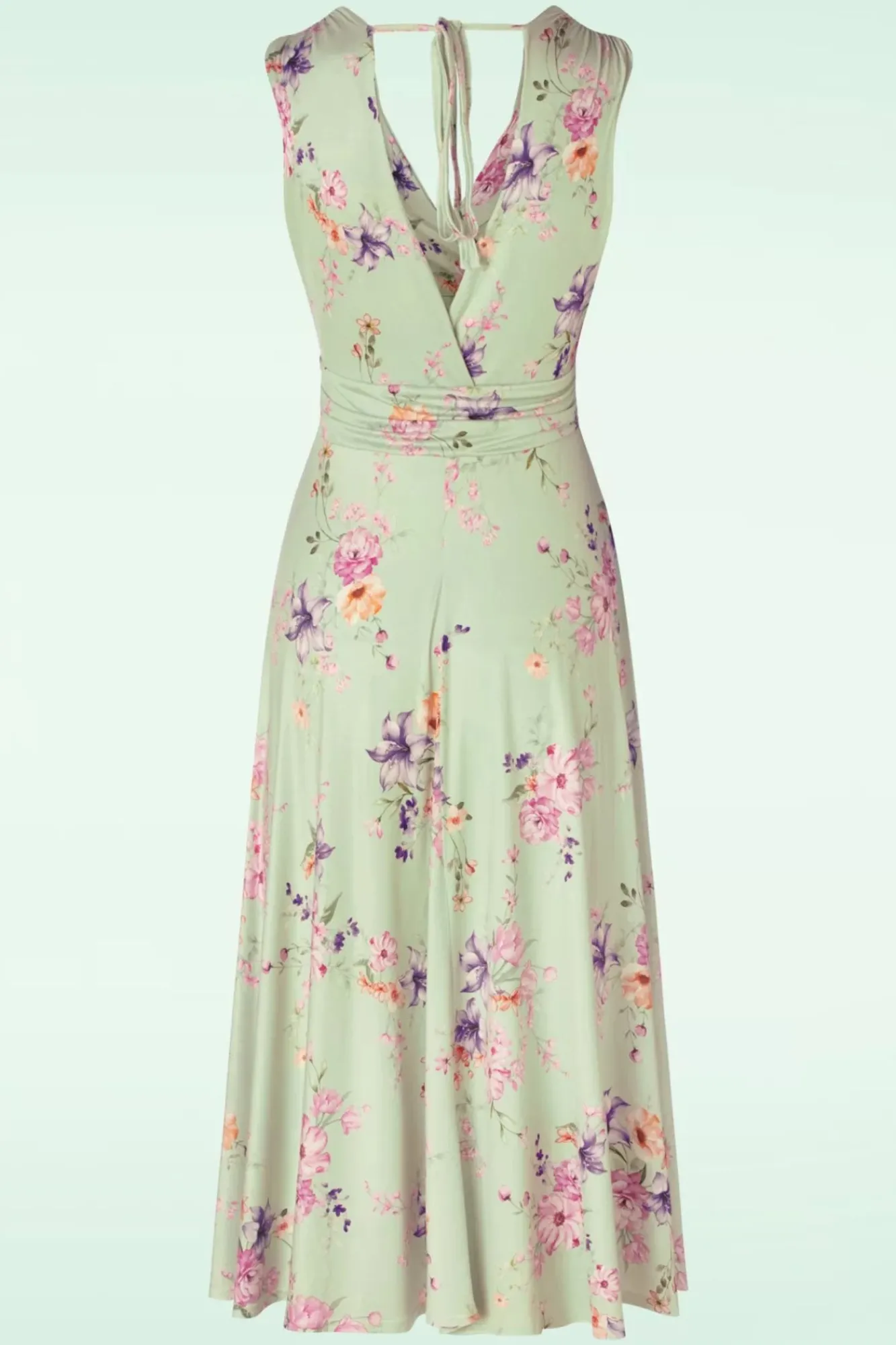 Best Vintage Chic for Topvintage Jane Floral Swing Jurk In Licht Groen