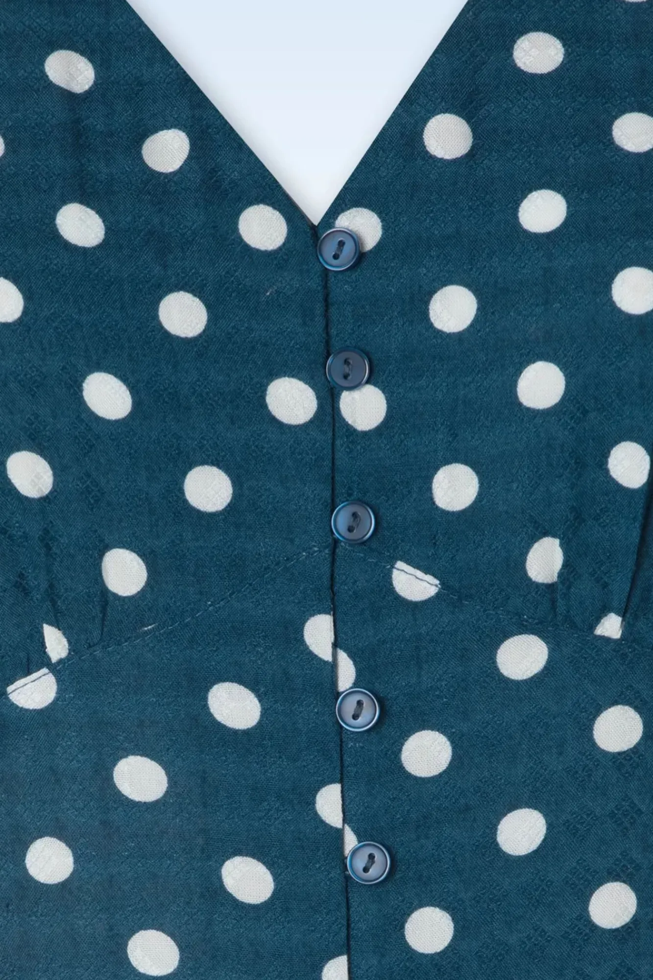 Discount Md'M Jeanette Polka Dot Jurk In Marineblauw