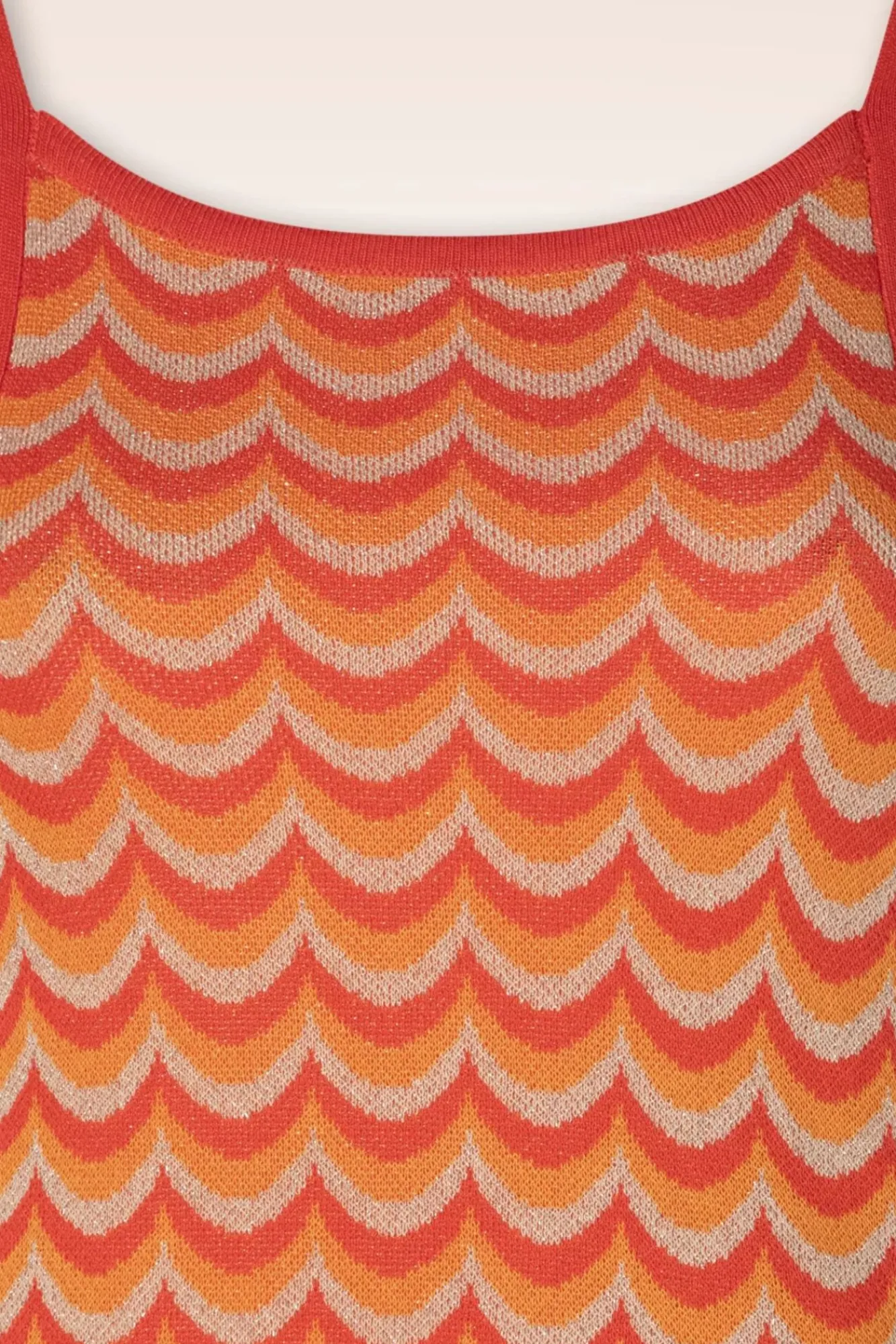 Sale WNT Collection Jessie Waves Midi Jurk In Oranje