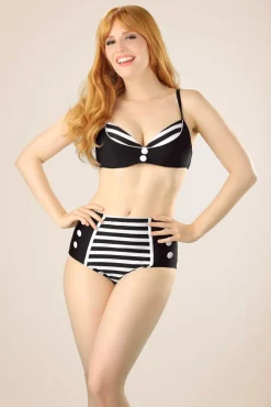 Store Belsira Joelle Stripes Bikinibroekje In Zwart En Wit
