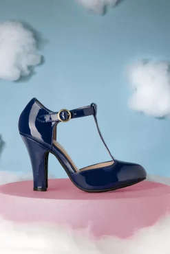 Cheap Lola Ramona u2665 Topvintage June Love Letter Lak Pumps In Navy