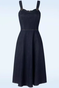 Online Collectif Clothing Jupiter Pinafore Jurk In Denim