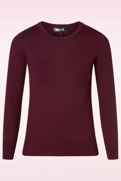 Hot Mak Sweater Kelly Trui In Bordeauxrood