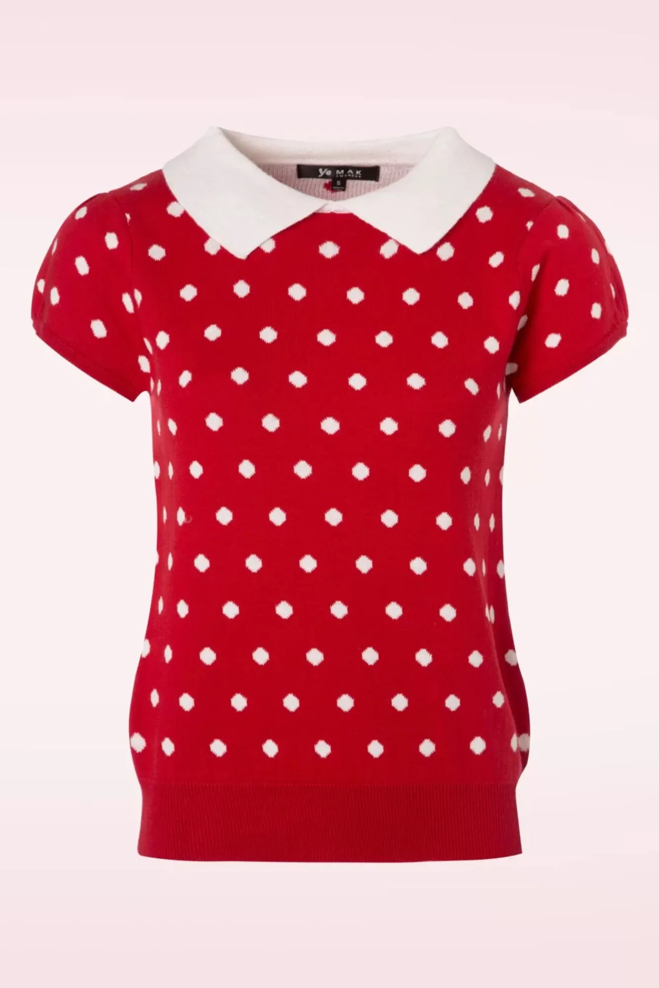 Cheap Mak Sweater Kristen Polkadot Trui In Rood En Ivoor
