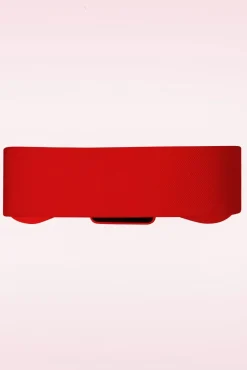 Best Sale Banned Retro Ladies Day Out Riem Met Vierkante Gesp In Rood