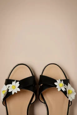 New Banned Retro Lady Daisy Sleehakken In Zwart