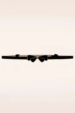 Shop Banned Retro Lana Bow Riem In Zwart