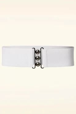 Clearance Banned Retro Lauren Retro Stretchriem In Wit