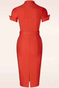 Discount Zoe Vine Lois Pencil Jurk In Rood