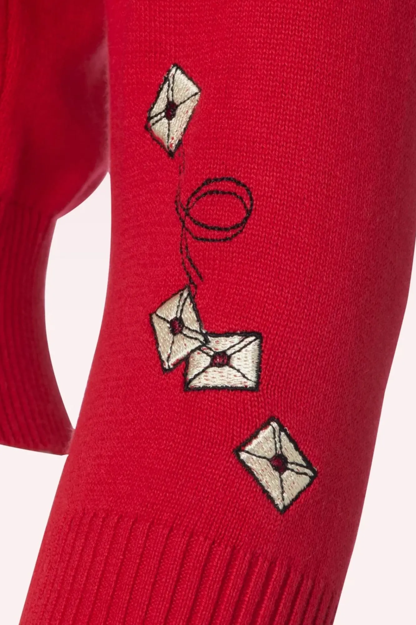 Outlet Collectif Clothing Lucy Posty Cat Cardigan In Rood