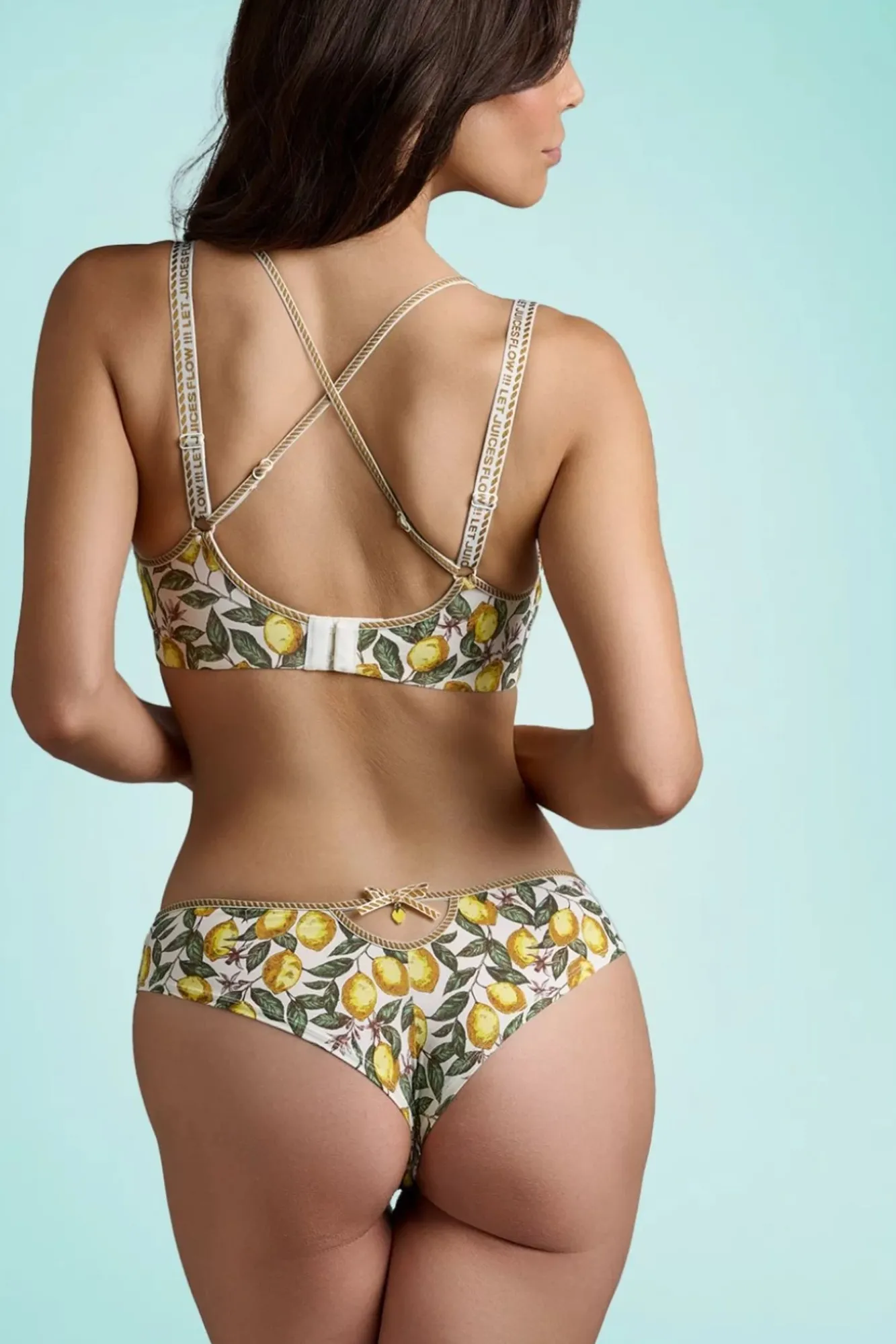 Shop Marlies Dekkers Mambo Amalfi Vlinderbroekje Met Citroenprint In Creme
