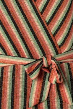 Hot King Louie Mary Piso Stripe Jumpsuit In Zwart