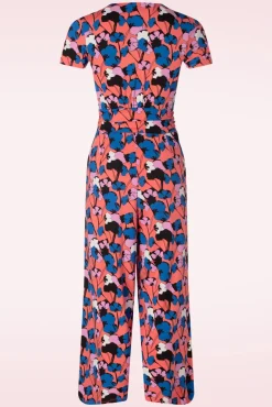 Flash Sale Zilch Melanie Jumpsuit In Bouquet Coral